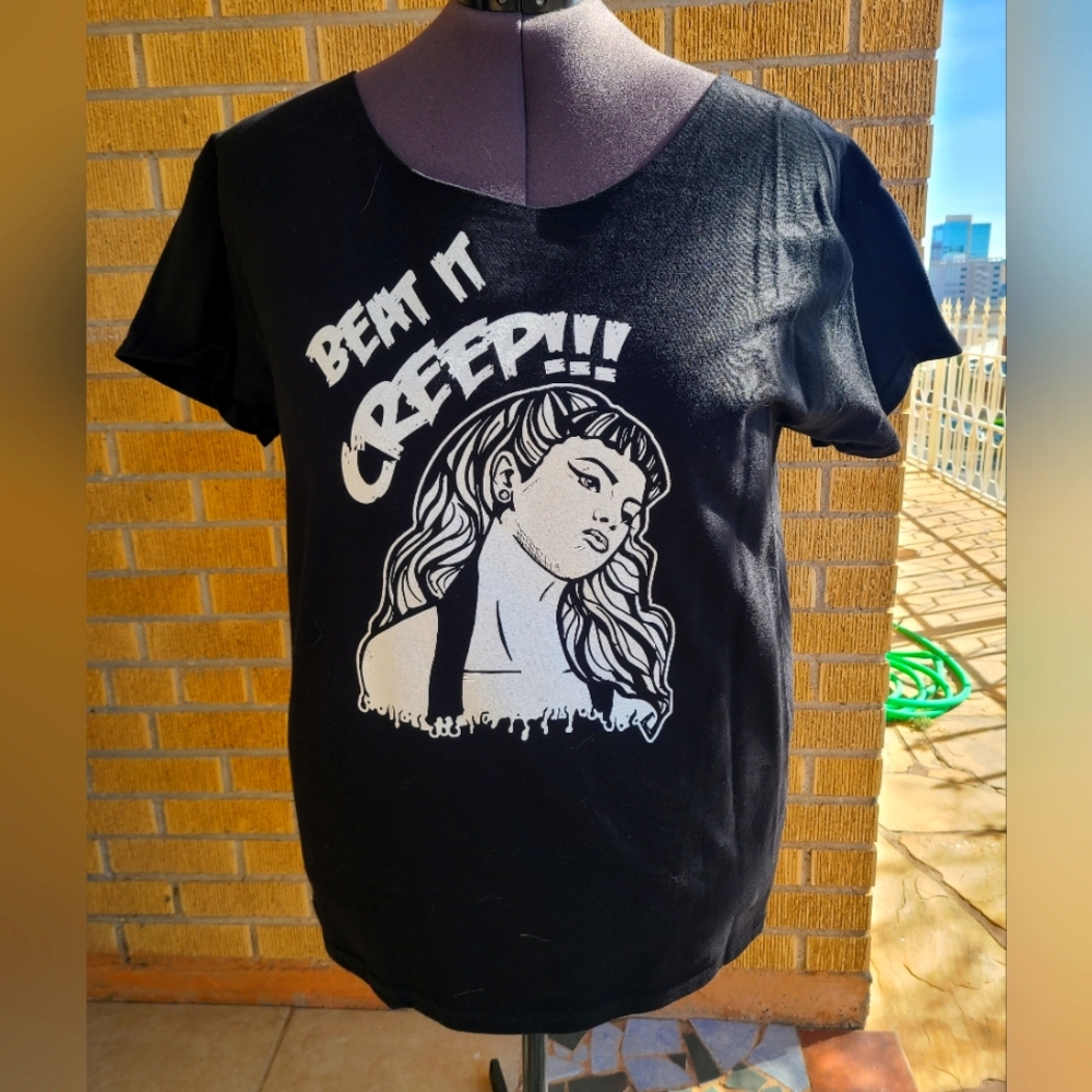Crybaby BEAT IT CREEP black top plus size 3xl